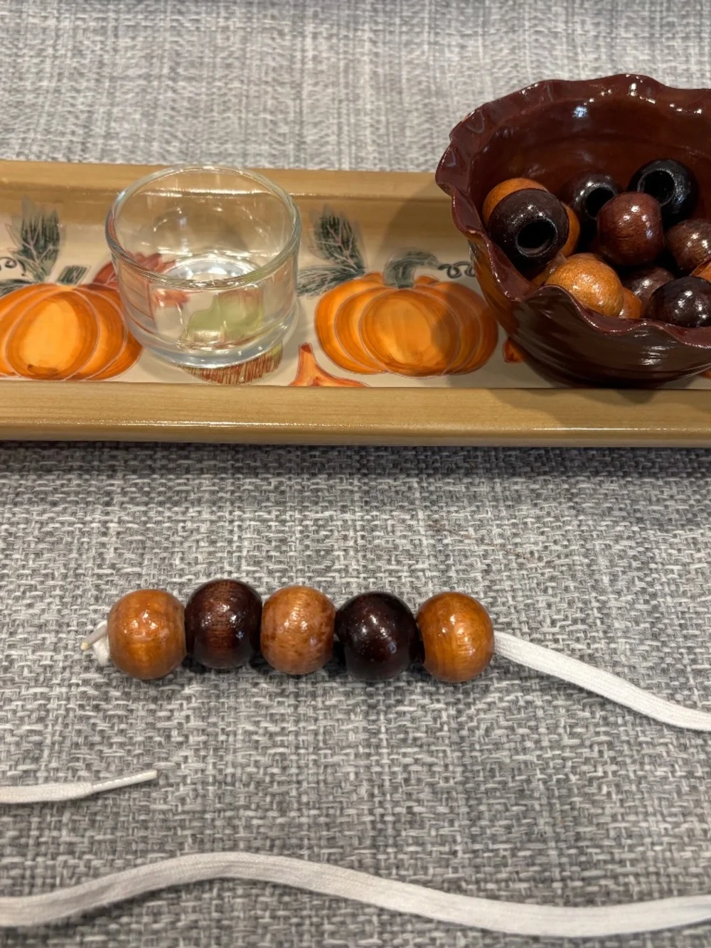 fall theme pumpkin try bead lacing practical life by idlewild montessori